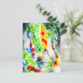 Carte Postale Poisson aquarelle Koi beaux-arts (Debout devant)