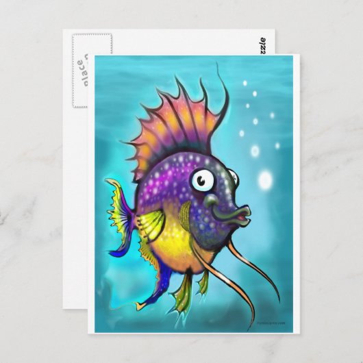 Carte Postale Poisson arc-en-ciel (Devant / Derrière)