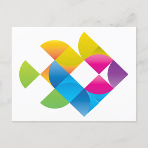 Carte Postale poisson-arc tropical mignon