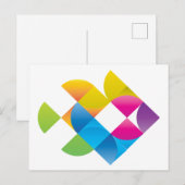 Carte Postale poisson-arc tropical mignon (Devant / Derrière)