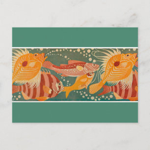 Carte Postale Poisson Art Nouveau