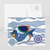 Carte Postale Poisson autochtone Dot Art-01 (Devant / Derrière)