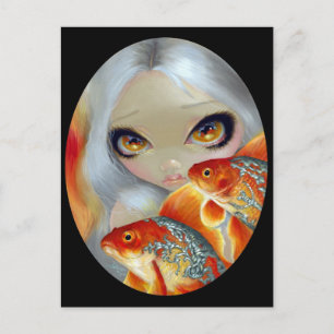 Carte postale "Poisson bijoux : argent et or"