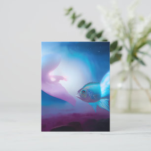 Carte Postale Poisson bleu