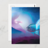 Carte Postale Poisson bleu (Devant / Derrière)