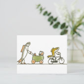 Carte Postale Poisson Buggy et Vélo (Debout devant)
