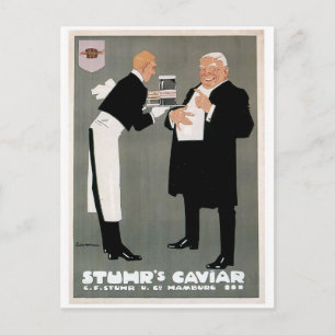 Carte Postale Poisson Caviar de Stuhr nourriture Vintage et art
