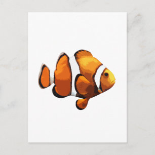 Carte Postale Poisson clown
