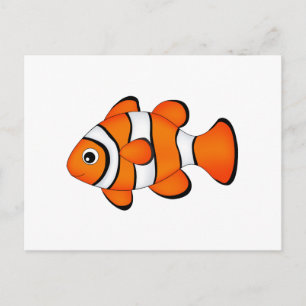 Carte Postale poisson clown mignon