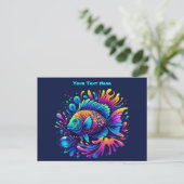 Carte Postale Poisson coloré (Debout devant)
