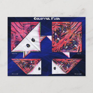 Carte Postale Poisson coloré