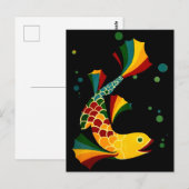Carte Postale poisson coloré ‘n bulles (Devant / Derrière)