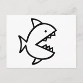 Carte Postale Poisson couleur avec dents (Devant)