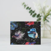 Carte Postale Poisson couleur Betta (Debout devant)