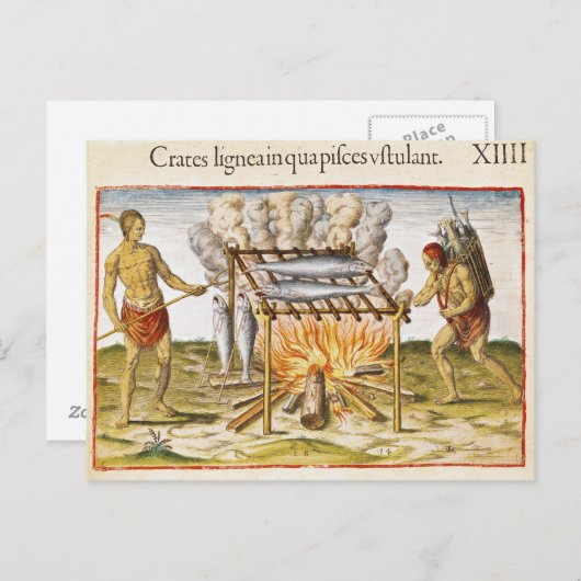 Carte Postale Poisson cuisine (Devant / Derrière)