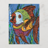 Carte Postale Poisson dans une assiette (Devant)