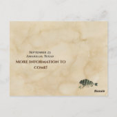 Carte Postale Poisson d'aquarelle vintage Enregistrer la date (Dos)