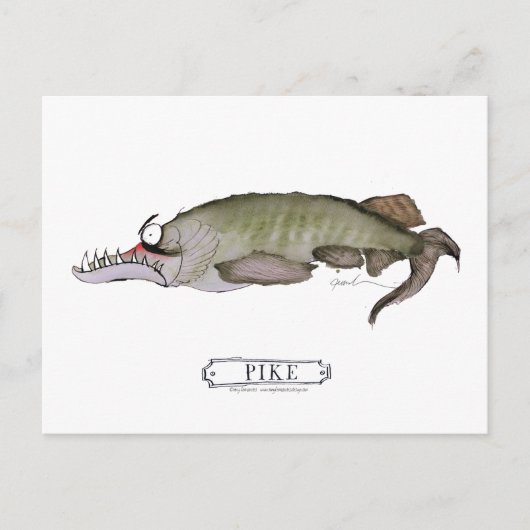 Carte Postale Poisson de brochet, tony fernandes (Devant)