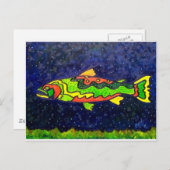 Carte Postale Poisson de couleur (Devant / Derrière)