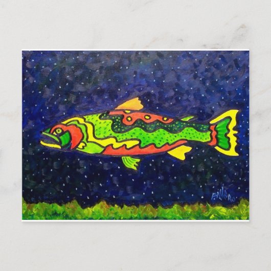 Carte Postale Poisson de couleur (Devant)