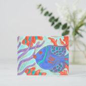 Carte Postale Poisson de couleur pop (Debout devant)