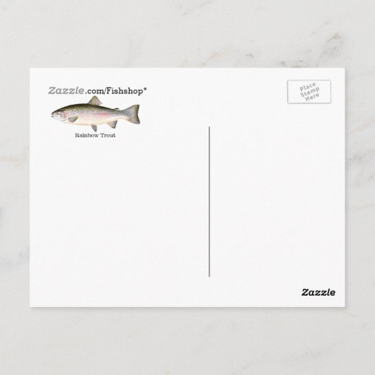 Carte Postale Poisson de truite arc-en-ciel (Dos)