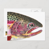 Carte Postale Poisson de truite arc-en-ciel (Devant / Derrière)