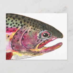 Carte Postale Poisson de truite arc-en-ciel