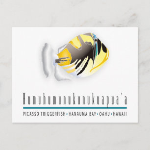 Carte Postale Poisson d'État d'Hawaï - Humuhumunukunukuapua'a