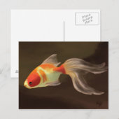 Carte Postale Poisson d'or (Devant / Derrière)