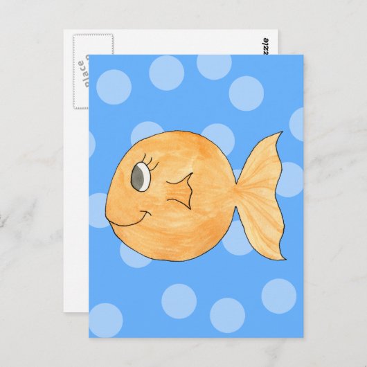 Carte Postale Poisson d'or. (Devant / Derrière)