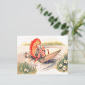 Carte Postale Poisson d'or Bateau Rose Daisy (Debout devant)