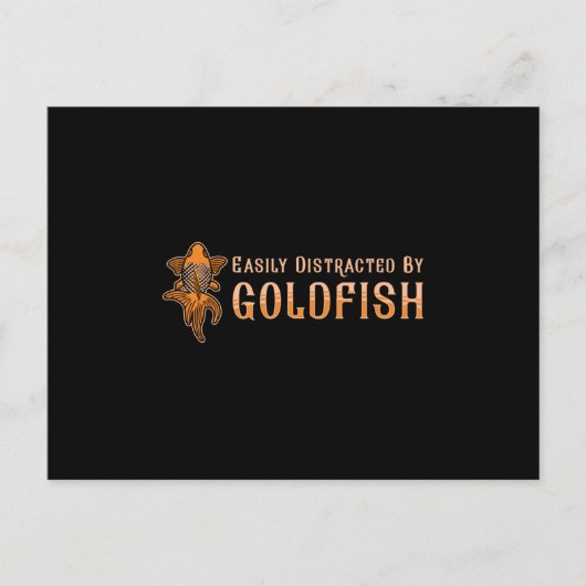 Carte Postale Poisson D'Or Facilement Distrait Par Poisson D'Ore (Devant)
