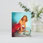 Carte Postale Poisson d'or vers le haut (Debout devant)