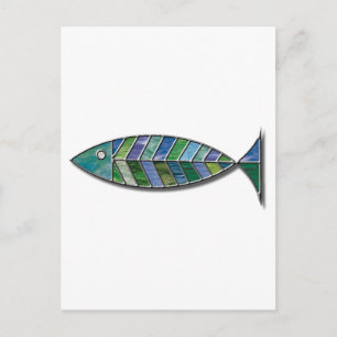 Carte Postale Poisson en verre tendu