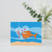 Carte Postale Poisson et appât en amour (Debout devant)