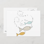 Carte Postale Poisson et bulles (Devant / Derrière)