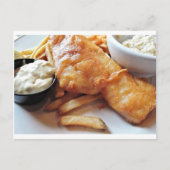 Carte Postale Poisson Et Chips (Devant)