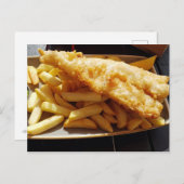 Carte postale Poisson et Chips (Devant / Derrière)