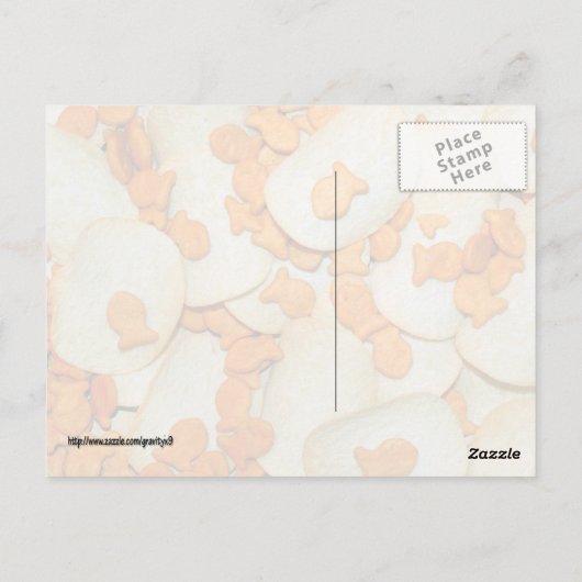 Carte Postale Poisson Et Chips (Dos)