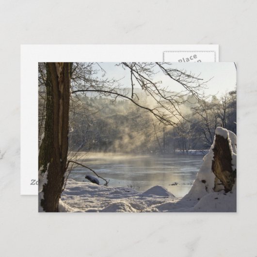 Carte Postale Poisson et glace à Calver Weir (Devant / Derrière)