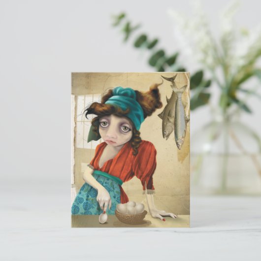 Carte Postale Poisson et oeuf (Debout devant)