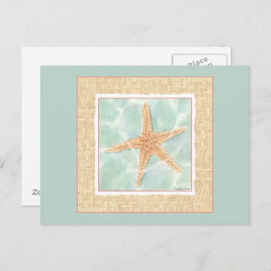 Carte Postale Poisson étoilé dans l'eau (Devant / Derrière)