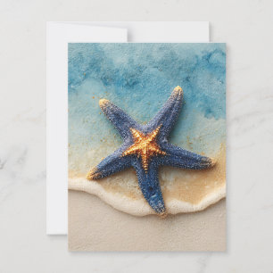 Carte Postale Poisson étoilé sur la plage de sable