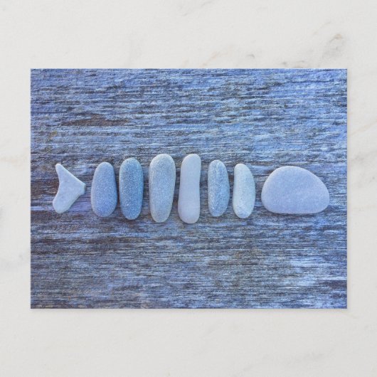 Carte Postale Poisson Formé Rock Art (Devant)