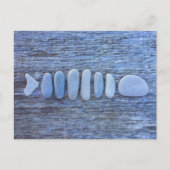 Carte Postale Poisson Formé Rock Art (Devant)