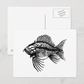 Carte Postale Poisson fossile (Devant / Derrière)