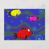 Carte Postale Poisson funky (Devant)