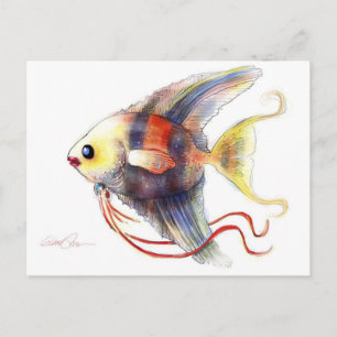 Carte Postale Poisson Imaginaire : Angelica