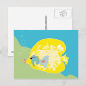 Carte postale Poisson Jaune (Devant / Derrière)